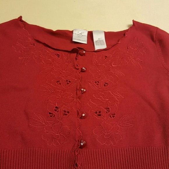 Red Emma James by Liz Claiborne Top - Picture 1 of 4